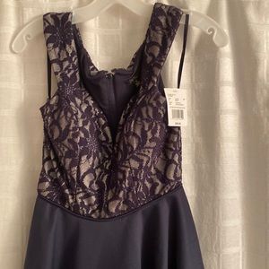 Navy blue mini dress